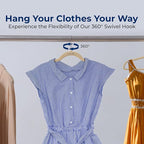 SereneLife 20 Pack Velvet Hangers - Non-Slip Felt Hangers with 360° Swivel Hook - Ultra-Thin, Lightweight, Space Saving for Shirts, Sweaters, Hoodies, Kids Clothes & Dresses