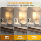 PartageiZ White Touch Nightstand Lamps Set - 3 Way Dimmable Bedside Table Lamp for Bedroom with USB Ports, Small Lamps with AC Outlet for Girls Dorm Nursery, Silver Base