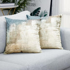 Grey and Beige Abstract Art Contemporary Pillow Cover, Modern Neutral Decorative Throw Pillows Cushion Cover for Bedroom Sofa Living Room 18 x 18 Inch Set of 2