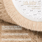 OLANLY 8x12 Machine Washable Large Area Rugs for Living Room, Bedroom, Soft Fluffy Shaggy Bedside Rug, Indoor Floor Carpet for Kids Girls and Boys, Dorms, Nursery, Home Decor Aesthetic, Beige