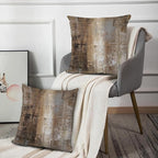 Taupe Abstract Art Artwork Pillow Cover, Gallery Modern Decorative Throw Pillows Cushion Cover for Bedroom Sofa Living Room 18 x 18 Inch Set of 2