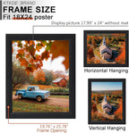 KTKDE Studio Gallery 18x24 Select Poster Frame Set of 3, Black Wooden frames Display Poster, Posters & Art Prints for Artwork Wall Vertical or Horizontal Display best gift