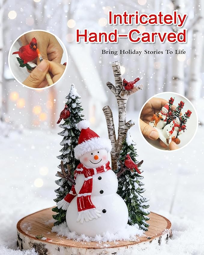 Extra Large Christmas Snow Globes Christmas Lantern, 12.99" Musical Snow Globe with 8 Songs, Snowman Snowglobes for Kids Adults, 6H Timer Dual Power, Lighted Christmas Decorations Indoor Gifts