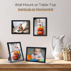 Giftgarden 5x7 Picture Frame Set of 18, Lightweight 5 by 7 Frames Bulk for Gallery Wall Photo Hanging and Tabletop Display, Black