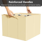SUOCO 2 Pack Shoe Organizer for Closet, Fits up to 32 Pairs, Small Space Shoe Storage Boxes Bins Containers w/Adjustable Dividers and Clear Top, Black, Beige
