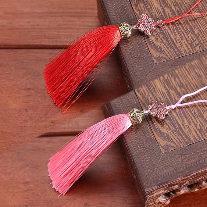 Chinese Knot Tassels Pendant Handmade Polyester Tassels Chinese Tassels Great for Home Decors and Festival Ornament