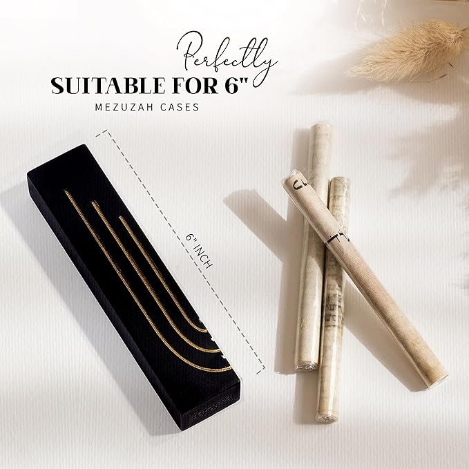 SURI Kosher Scroll for Door | 5" (12cm) Hand-Written by Certified Jewish Rabbi (Sofer Stam) | 100% Kosher Scroll for Mezuzah, Made in Israel | Parchment Shema Prayer Klaf| Fits 6" Mezuzah Case