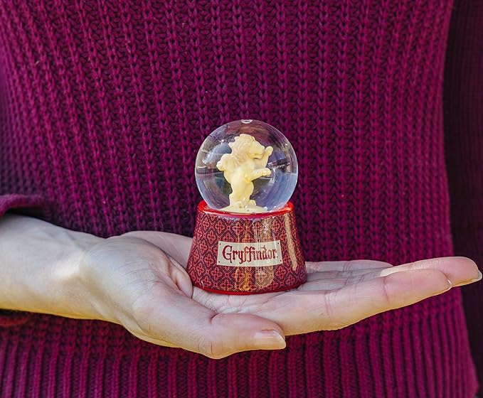 Silver Buffalo Harry Potter Gryffindor Lion Boxed Mini Light Up Snow Globe, 45mm