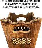 Classic Art Deco style wooden umbrella stand