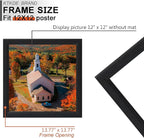 KTKDE 12x12 Picture Frame Set of 3, Black Wooden frames, Wall Hanging Display, Best Square Photo Frame Studio Gallery for Photos, Posters & Art Prints