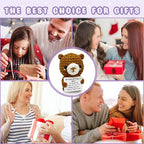 Gifts for Him Her Boyfriend Girlfriend, Handmade Crochet Bear Present, Positive Crochet Animals Bear with Messages, Handmade Bear Small Stuff Things