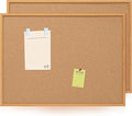 2 Pack Cork Board Bulletin Board 30" x 42", Oak Framed 4x3 Corkboard, Office Board for Wall Decor, Large Wall Mounted Notice Pin Board with 30 Push Pins for School, Home & Office