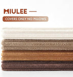 MIULEE Boho Farmhouse Throw Pillow Covers 20x20 Inch Set of 4 Rustic Mordern Neutral Cushion Covers Soft Corduroy Nordic Home Decor for Couch Bed Sofa Living Room Brown