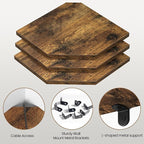 Fun Memories Corner Shelf Wall Mount, Floating Corner Shelves, Set of 3 Corner Wall Shelf Organizer, Rustic Wood Wall Storage Display Shelves for Living Room Bedroom Bathroom Kitchen, Rustic Brown