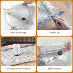 Travel Vacuum Storage Bags with USB Electric Pump, 9 Pack Compression Seal Bags for Luggage and Suitcase, Space Saver for Clothes and Clothing