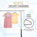Utopia Home Kids Velvet Hangers 50 Pack – 11 Inch Non-Slip Baby Hangers for Baby and Toddlers, Durable Ultra-Slim Space-Saving Closet Organizers (Grey)