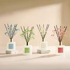 COCORRÍNA Reed Diffuser - Strawberry with Cream 6.7 fl oz Reed Diffuser with Sticks, Home Bedrrom Bathroom Shelf Decor