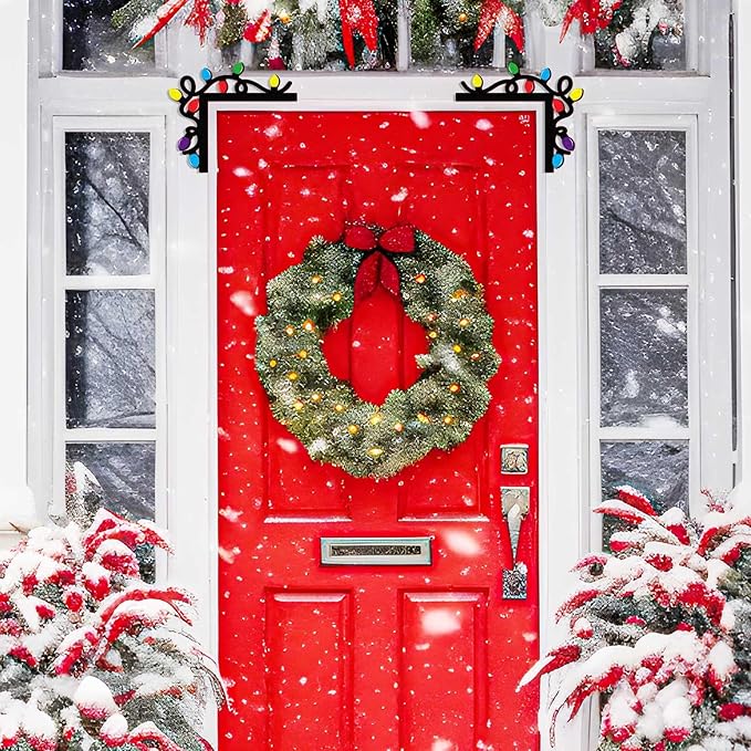 Pigort Christmas Door Toppers Christmas Door/Window Coner Decorations Christma Light Windows Walls DIY Craft for Party Ornament