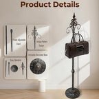 Display Stand for Wreath Handbag Purse Standing Metal Wreath Hanger Holder on Floor (Bronze)