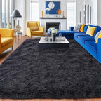 Rugs for Living Room 8x10, Soft Shaggy Modern Shag Area Rug for Bedroom, Upgrade Non-Slip Plush Fluffy Carpet for Kids Boys Girls Room Home Decor Aesthetic, Charcoal Gray