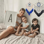 Holmgren 2 Pcs Evil Eye Dream Catchers - Handmade Evil Eye Decor for Wall Art Apartment Decor, Good Luck Charm for Home Offices Living Spaces