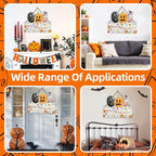 1PCS Halloween Decoration Wooden Wall Sign, Boo Hanging Sign for Front, Happy Halloween Welcome Sign, Wall Decor for Room Party Indoor Home Decor, Party Decor Supplies