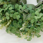 26" Large Eucalyptus Wreath for Front Door Spring Summer Greenery All Season Green Year Round Artificial Eucalyptus Leaves Wreath for Porch Farmhouse Home Wall Window Outdoor Indoor Decorations