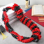 Canlierr Graduation Leis Class of 2026 Grad Ribbon Leis Double Braided Necklace Hawaiian Flower Garland with Heart Kukui Nut for Man Woman Graduation Party Supplies