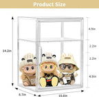 Attelite Large Clear Acrylic Display Case Shoe Storage Boxes With An Adjustable Divider,2 Pack 2 Tiers Clear Plastic Stackable Storage Bins With Lids Display Acrylic Box With Magnetic Door