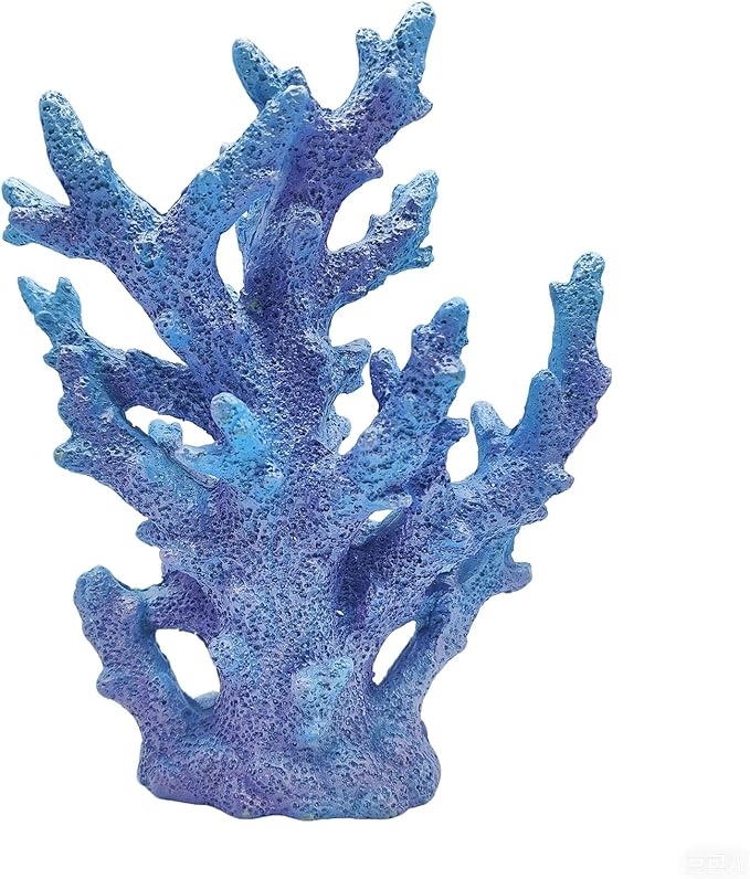 Etlemonde Beach Coastal Decor Coral Reef Home Decor Coral Statue Sculpture Home,Desk,Bathroom,Desktop Shelf Statue,Marine Themed Gifts (Gradual Blue Coral)