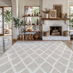 Modern Indoor Rug Diamond 9x12 Area Rugs for Living Room Luxury Kitchen Bedroom Durable Soft Geometric Durable Low and High Pile Stain Resistant Non Shedding Area Carpet 9x12