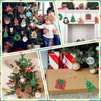 kockuu Christmas Ornaments for Tree Decorations, 36pcs Soft PVC Hanging Ornaments Snowflake Gingerbread House Snowman for Christmas Tree Gift Box, Winter Holiday Party, Home, Office Decor