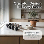 Sagebrook Home Modern Decorative Beads Garland - Handcrafted Resin & Jute - Boho Farmhouse Style - Home & Office Accent - 3" Ivory, White, Black