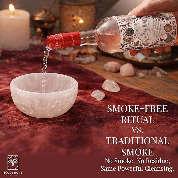 SOUL STICKS Cleansing Water 7.5 oz. Bottle for Rituals, Clearing Negative Energy and Purifying Home Spiritual Florida Water (Peaceful Home)