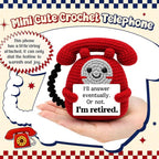 Belatelove Funny Retirement Gift for Men Women, Handmade Crochet Telephone Doll, Humorous Retirement Gift for Dad Mom Friend Coworker Boss, Cute Office Desk Decor for Newly Retired