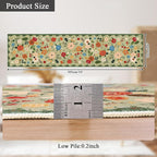 U'Artlines 2'6" x 10' Boho Runner Rug for Hallways Kitchen Colorful Floral Soft Non Slip Washable Floor Carpet Runners for Entryway Laundry Room Bathroom Green