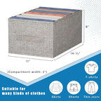 Wardrobe Clothes Organizer, 7 Compartments Jeans Organizers and Storage, Stackable Drawer Organizer for Closet - Pants, Sweaters, T-Shirts, Dimension 14.2" x 11"x 8"