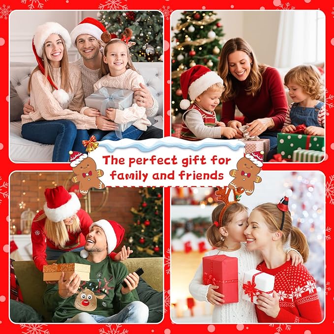 Christmas Snow Globe, Christmas Decorations Indoor, Glittering Santa Snow Scene with Music and 6H Timer, USB Lined/Battery Operated, Christmas Lantern for Holiday Decorations, Tabletop Decor for Home
