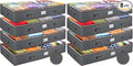 Under Bed Storage Bins - Pack Of 8 Under The Bed Storage Containers For Clothes, Blankets, Winter Clothing, & Shoes - Underbed Storage Containers With Handles, Dual Zippers, & Clear Top