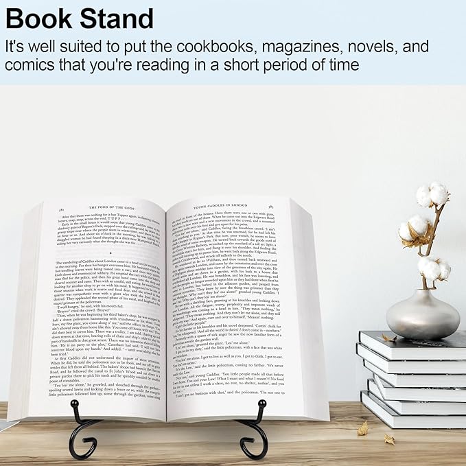 vivinin 6 Pack Plate Stands For Display (4 Inch, 6 Inch, 8 Inch), Plate Holder 3 Size Picture Frame Stand of Metal, Frame Holder Stand and Artworks for Book, Tabletop Art, Picture, Photo and Platter