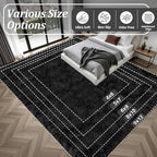 8x10 Area Rugs for Living Room Bedroom: Ultra Soft Fluffy Shag Rug Upgrade Non-Slip Non-Shedding Large Fuzzy Plush Carpet Indoor Floor Carpets for Kids Room Playroom Nursery Dorms Home Decor Black