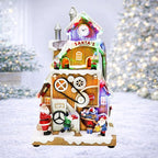 Santa’s Workshop Animated Christmas Village Moments in Time LED Lights, Music & Moving Scene Hand-Painted Polyresin Holiday Building with Adapter Christmas Home Décor Collectible