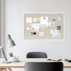 DAHAPYBOO Cork Board with Linen White 2Pack,Bulletin Board 36"x24" Hanging Corkboards for Office Home School Message Board or Vision Board Decoration.