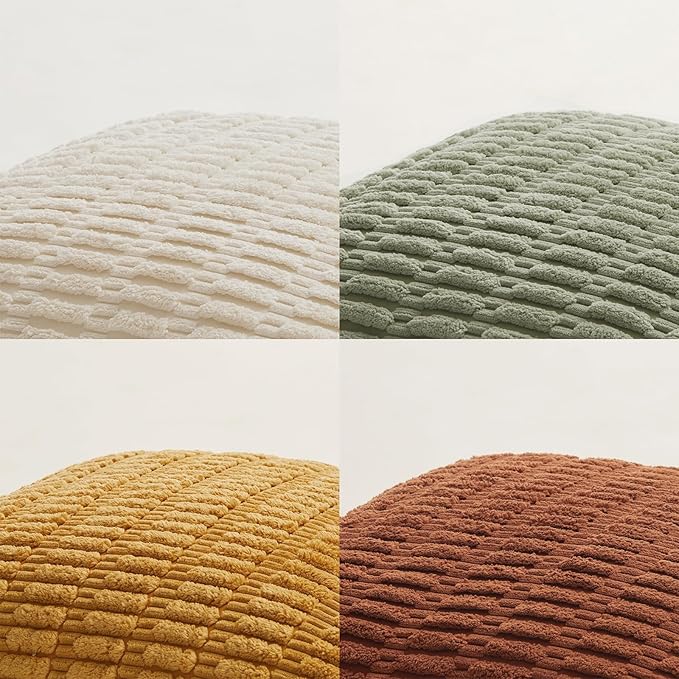 Fancy Homi 4 Packs Decorative Throw Pillow Covers for Living Room Couch Bed, Modern Farmhouse Boho Home Décor Accent Cushion Case, 26" x 26", Fall