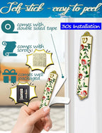 Exquisite Enamel Design Mezuzah with Scroll, Easy Install Use Double-Sided Tape, Pomegranate Theme Mezuzah for Door with Crystal Diamond Accent for Any Memorable Jewish Occasions, 3.8”