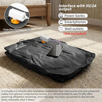Upgraded Vacuum Bag for Travel, Professional IPX8 Waterproof Reusable Vacuum Compression Bags for Travel Suitcases, Durable Space Saver Bag(2 PACK TPU Black,With Pump)