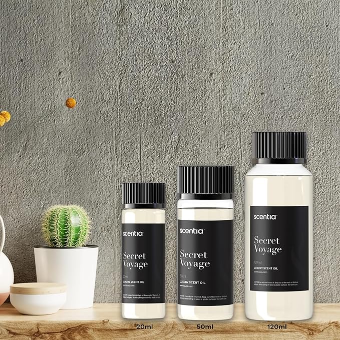 Scentia Hotel Diffuser Oil Inspired by The Baccarat Hotel Scent - 50 mL 1.69 fl oz - Essential Oil Blend of Cedar & Jasmine for Aromatherapy & Humidifiers - Secret Voyage, Thanksgiving Gift