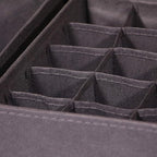 DIOMMELL 6 Pack Foldable Cloth Storage Box Closet Dresser Drawer Organizer Fabric Baskets Bins Containers Divider for Clothes Underwear Bras Socks Lingerie Clothing, Dark Grey 22-2000