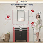 Keonjinn Black Bathroom Mirror for Over Sink 16 x 24 Inch, Small Rectangle Vanity Mirror Metal Framed, Brushed Black Wall Mount Modern Farmhouse Bathroom Mirrors(Horizontal/Vertical)