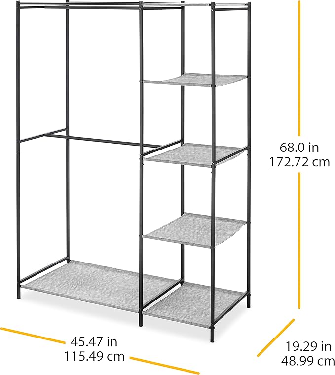 Whitmor Modern Industrial Freestanding Closet Organizer